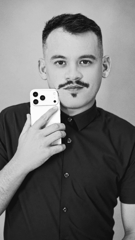 Retrato em preto e branco